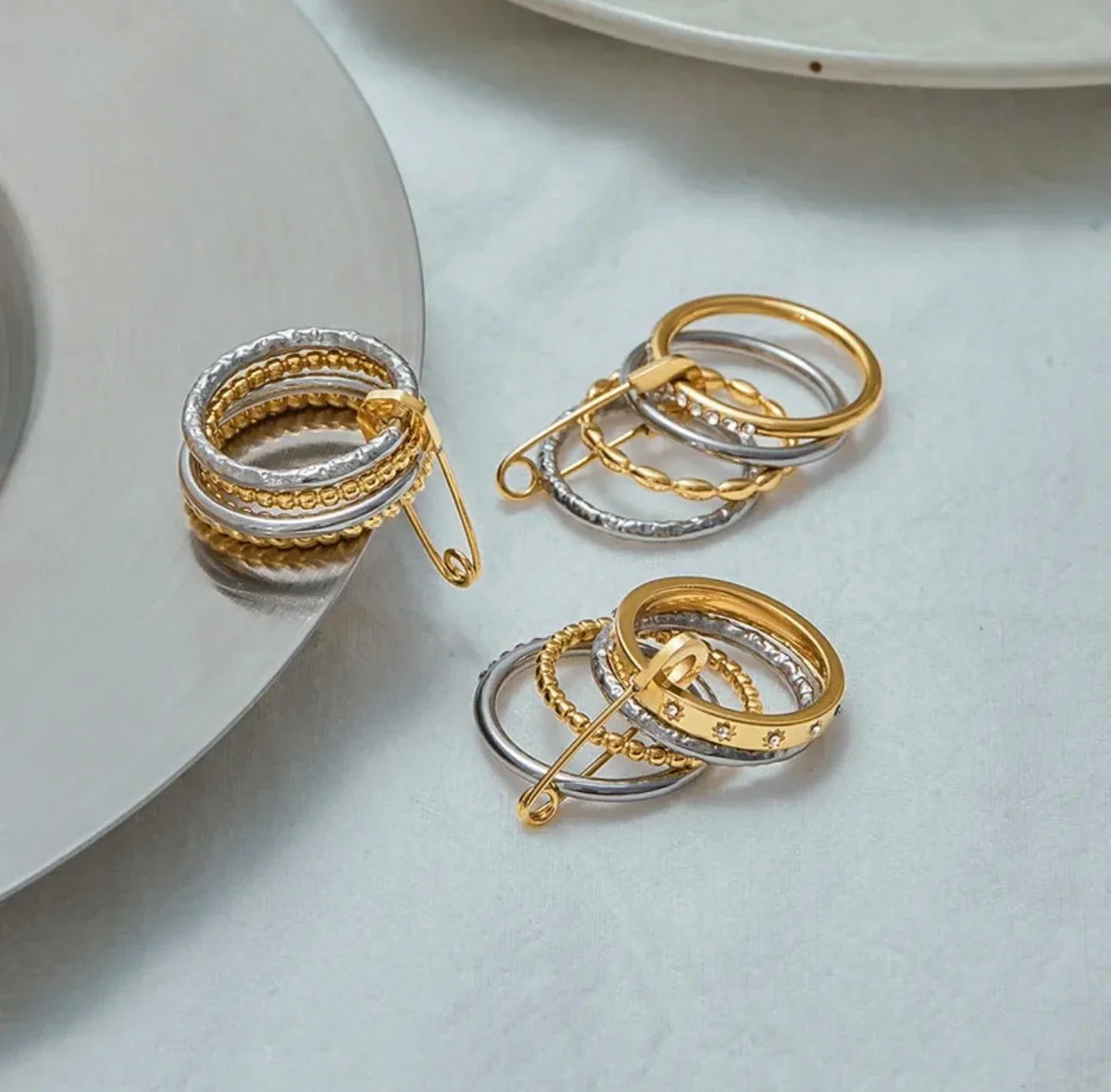 Geometric Gold Luxe Ring