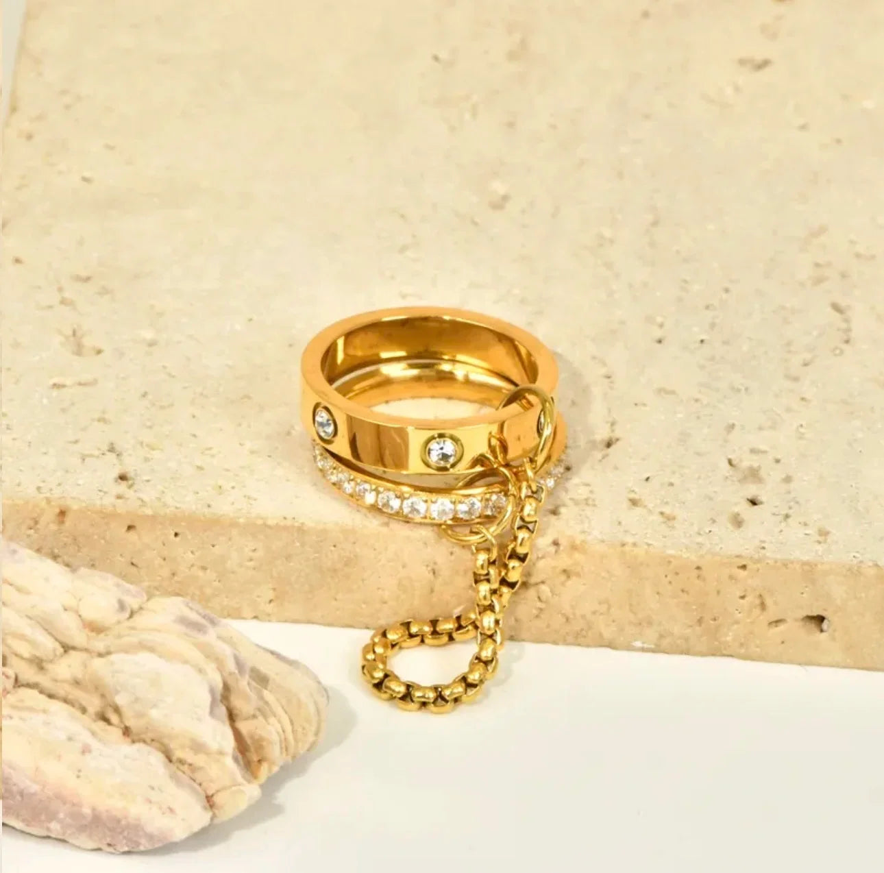 Roman Luxe Zircon Ring