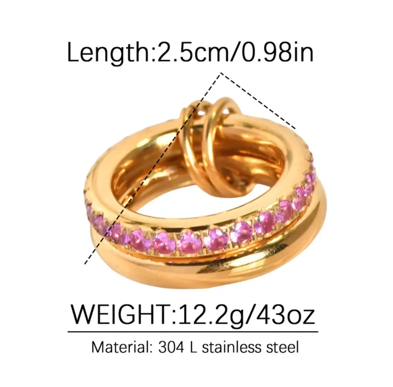 Modern Zircon Gold Ring