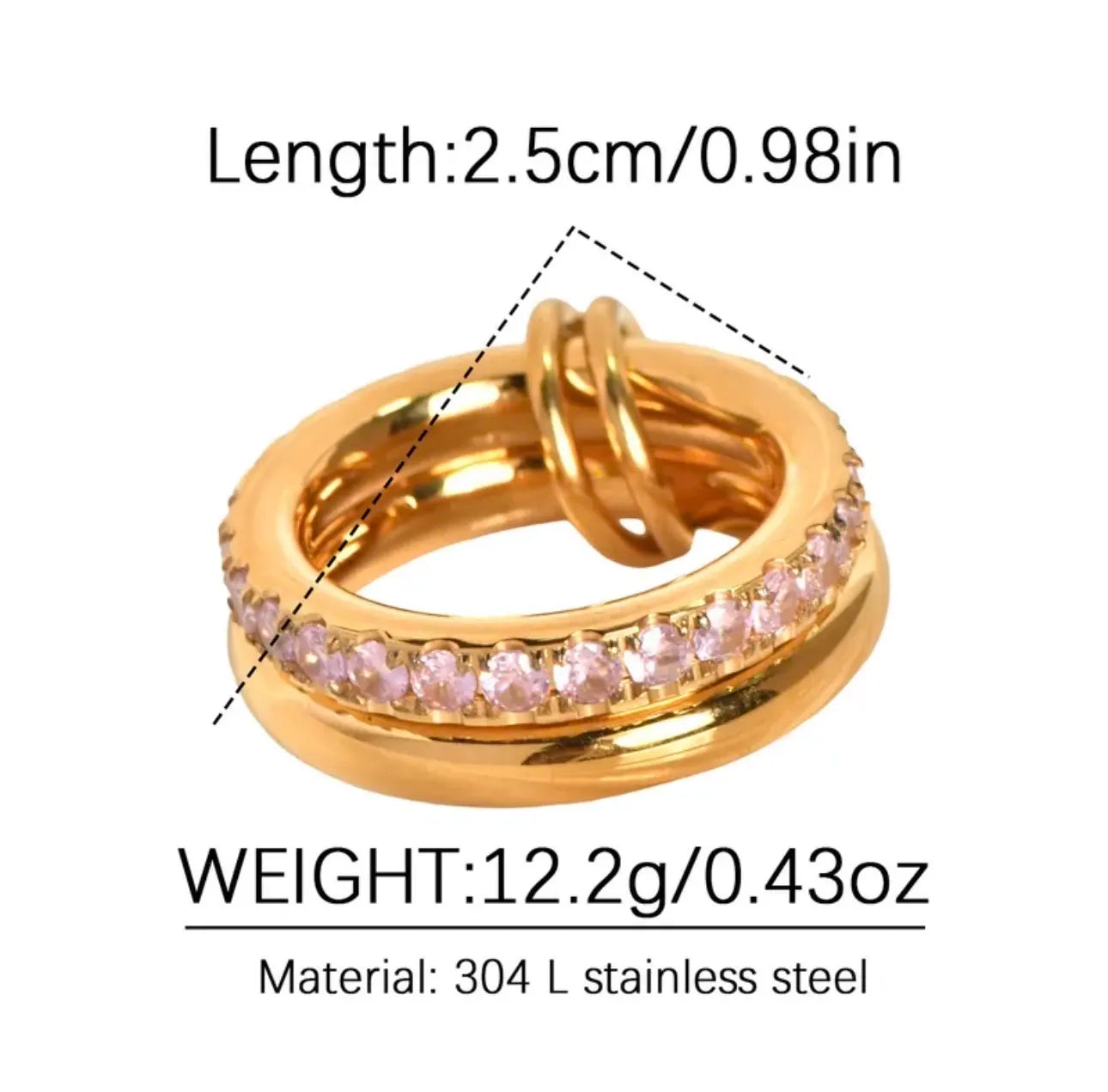 Modern Zircon Gold Ring