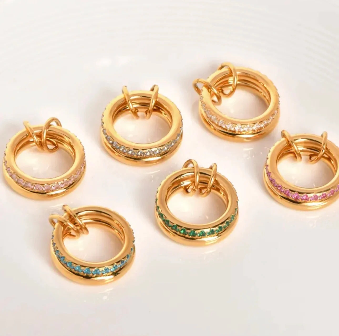 Modern Zircon Gold Ring