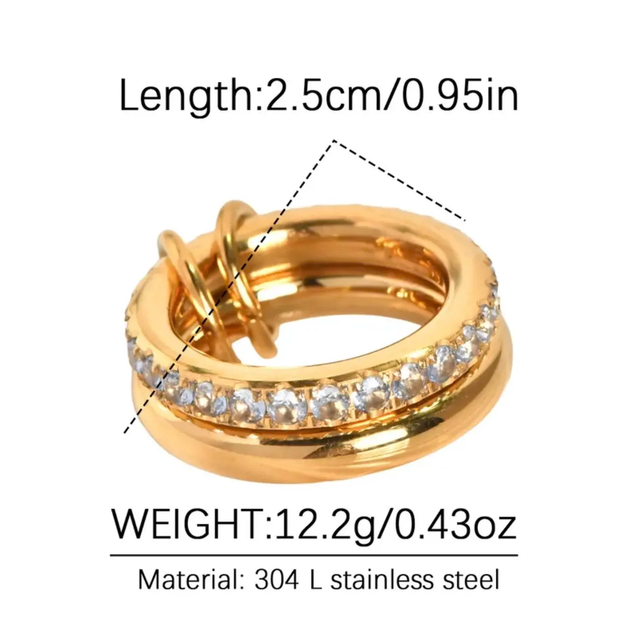 Modern Zircon Gold Ring