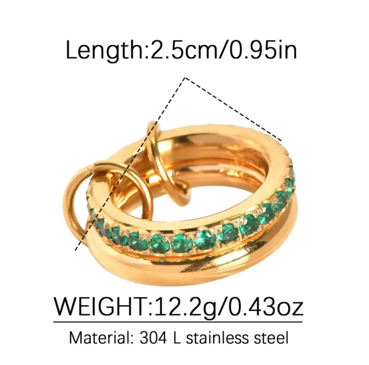 Modern Zircon Gold Ring