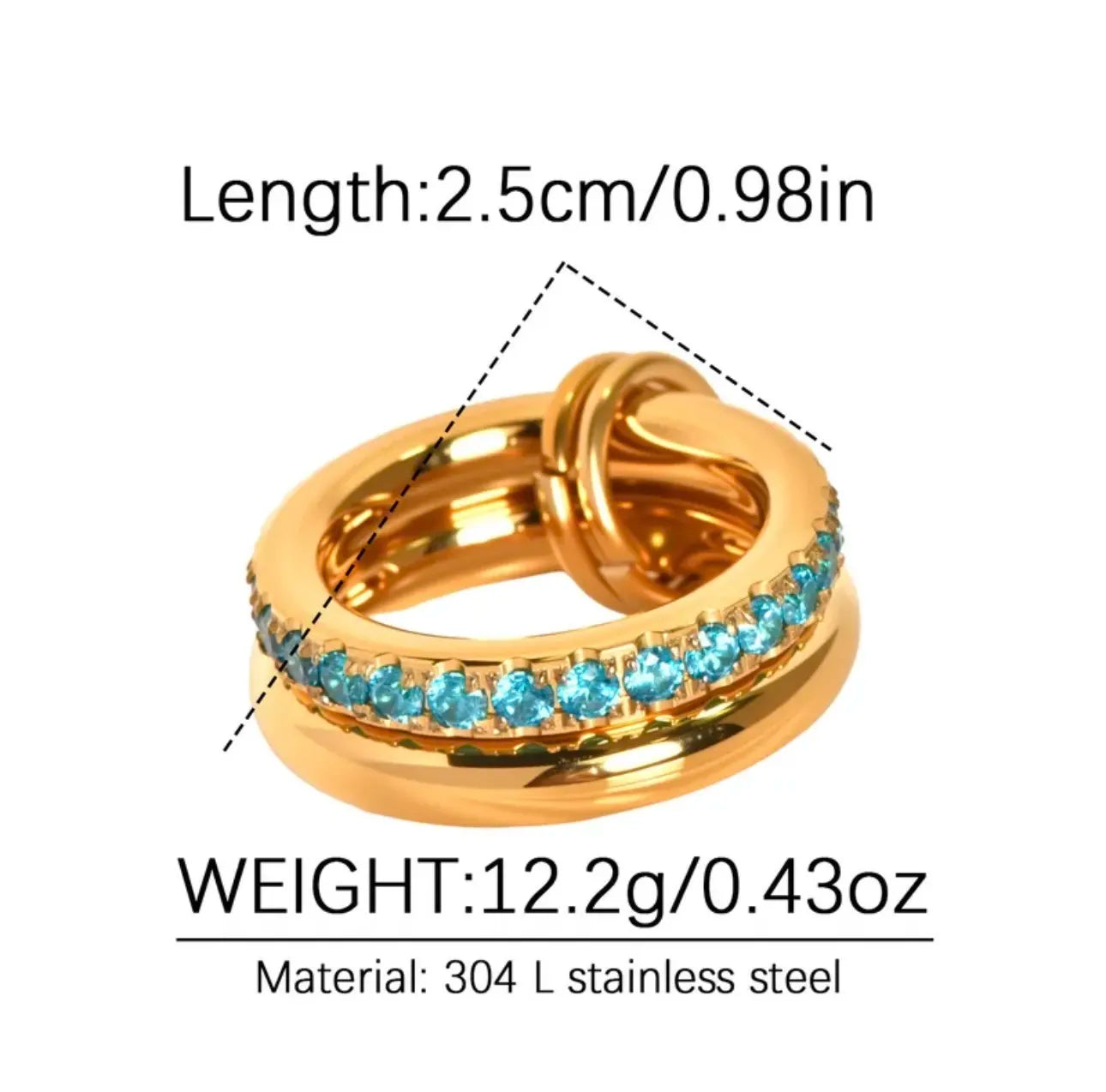 Modern Zircon Gold Ring